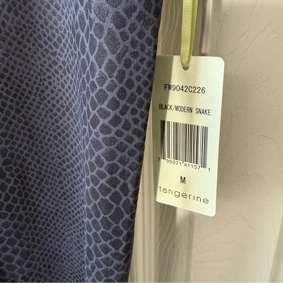 Tangerine Black Modern Snake Print Cropped Leggings Womens Size Medium - Picture 4 of 8